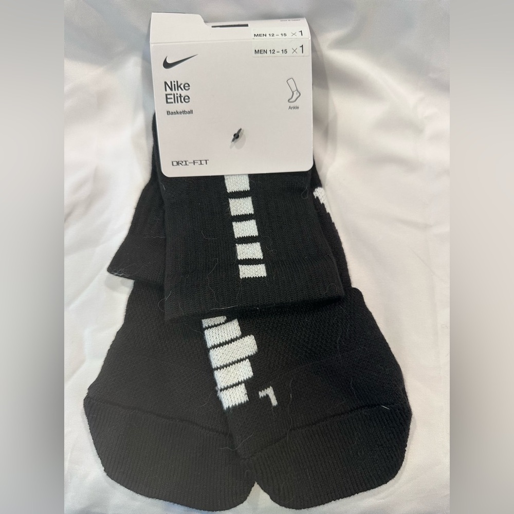 Nike Elite Black and White Basketball Socks